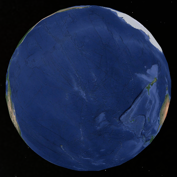 The newly discovered planet, Oceania.