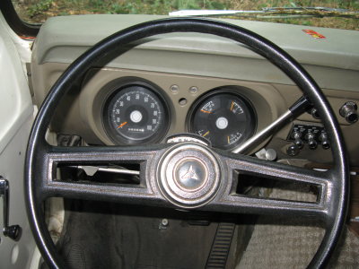 Summer's van steering wheel.
