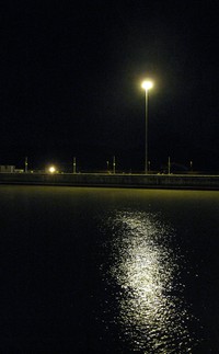 Miraflores Locks at night