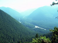 Looking up White River valley from Palisades Peak