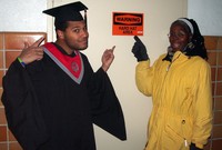 Scott graduation Scott Imani hard hat