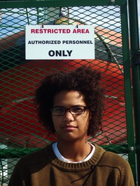 Summer guarding restricted area on Fauntleroy Ferry