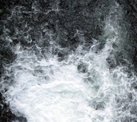 above a water fall