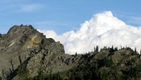 hill and cloud near Sourdough Gap