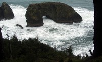 water through Arch Rock