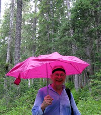 Alex roughing it on the Eastside Trail