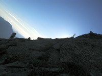 Brad not Steve coming down off Stinky Petes Peak