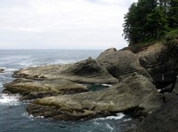 Cape Flattery watered rock