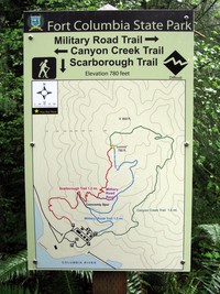 Fort Columbia trail map