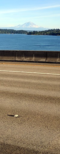 I90 pavement at sunset