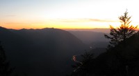 I90 sunset from Mason Lake Trail