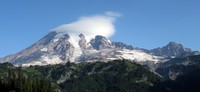 Mt Rainier under cloud