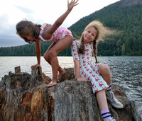 Olive and Zoey at Rattlesnake Lake
