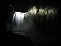 Snoqualmie Falls at night demon take the falls