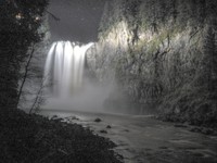 Snoqualmie Falls at night hdr