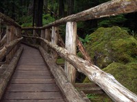 Wooden Bridge on Lower Lena Lake trail