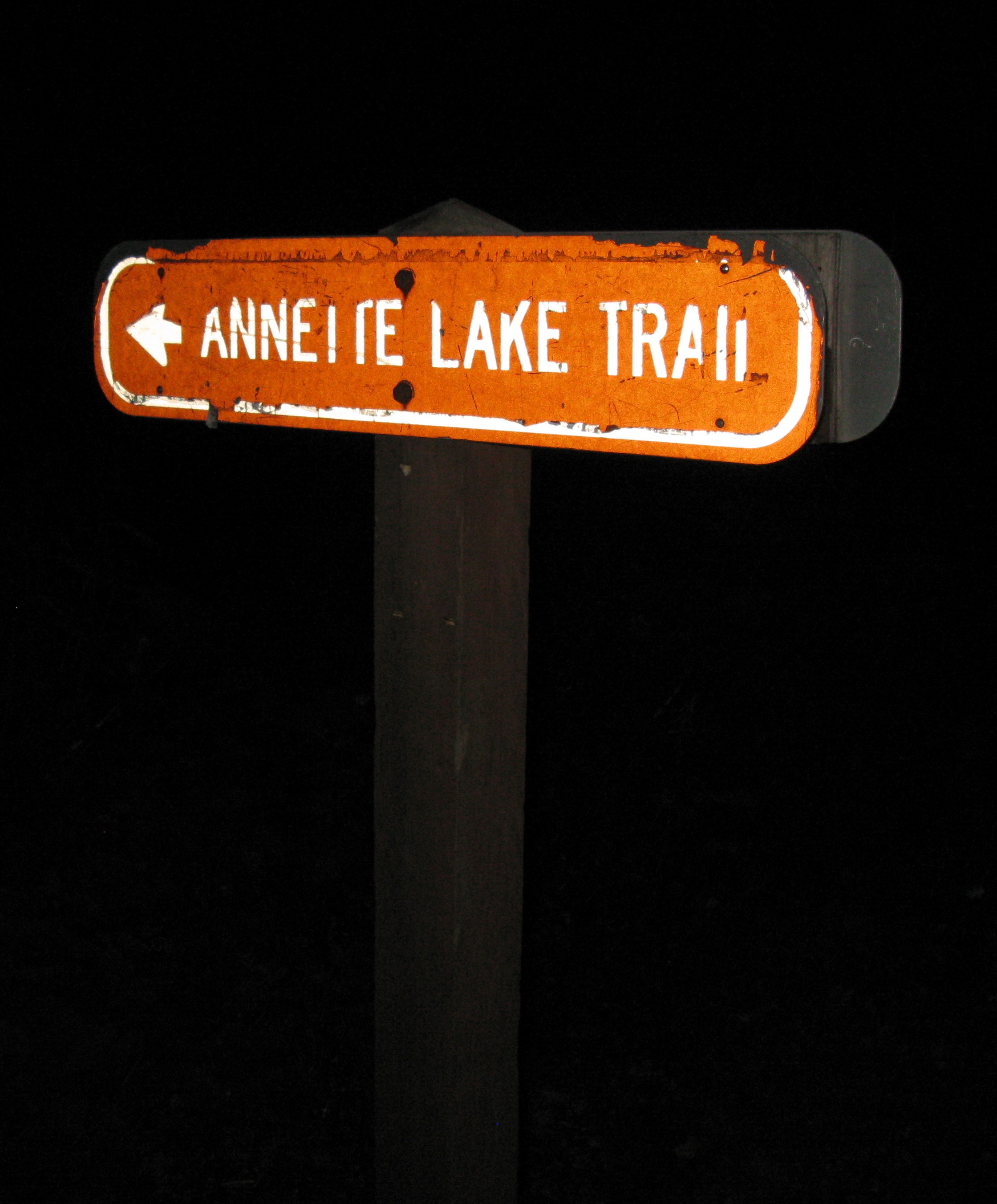 Annette Lake Trail sign on Iron Horse Trail