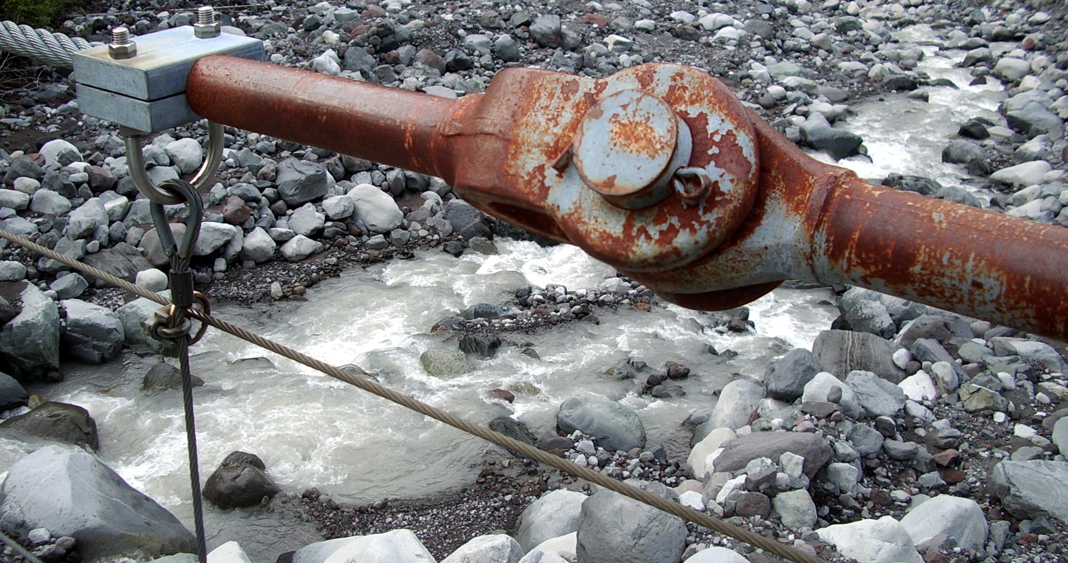 Carbon River Trail swinging bridge
