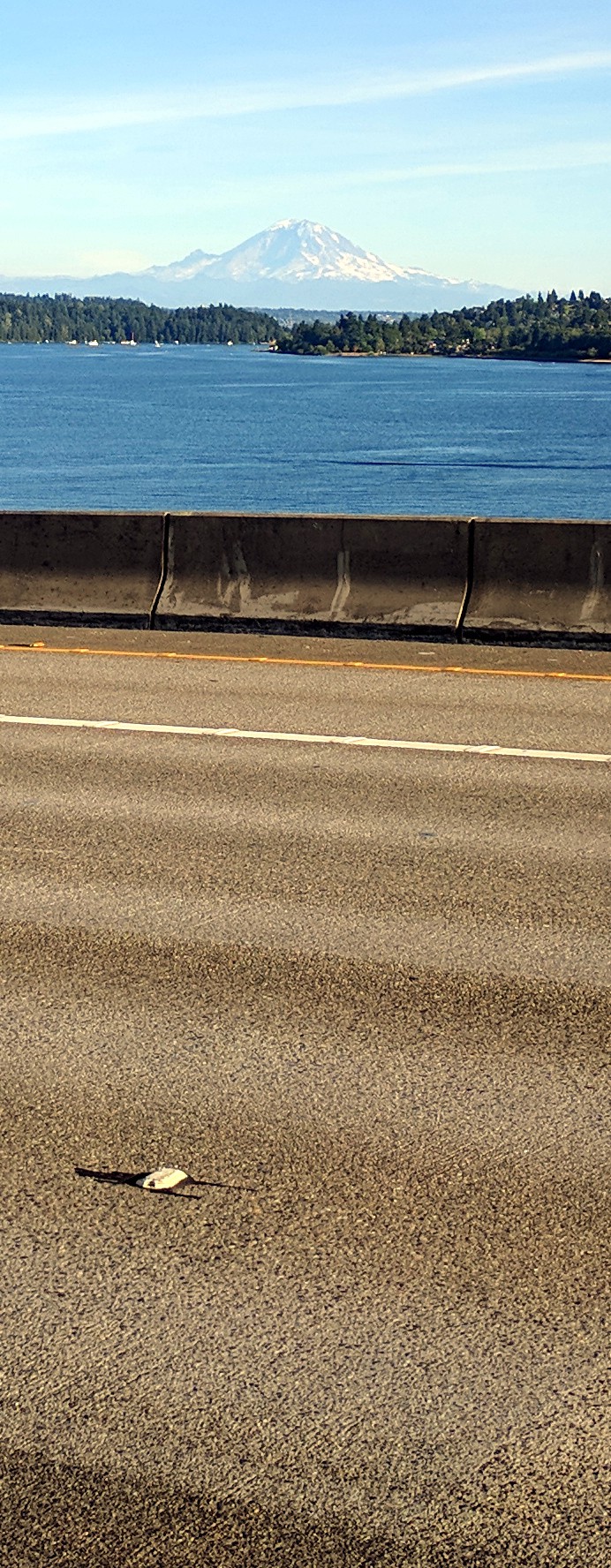 I90 pavement at sunset