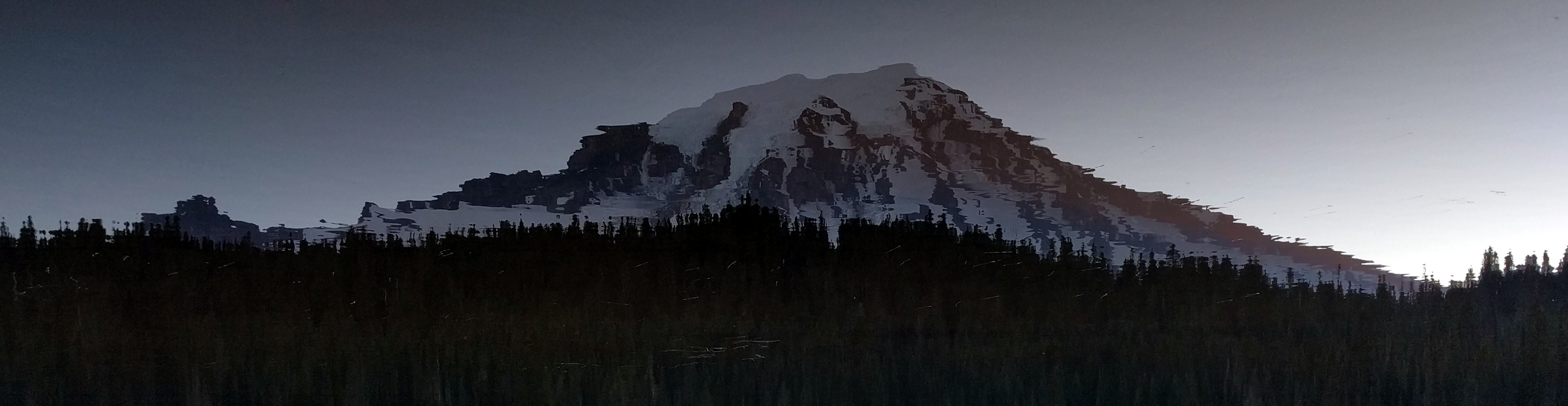 Mt Rainier in watercolors