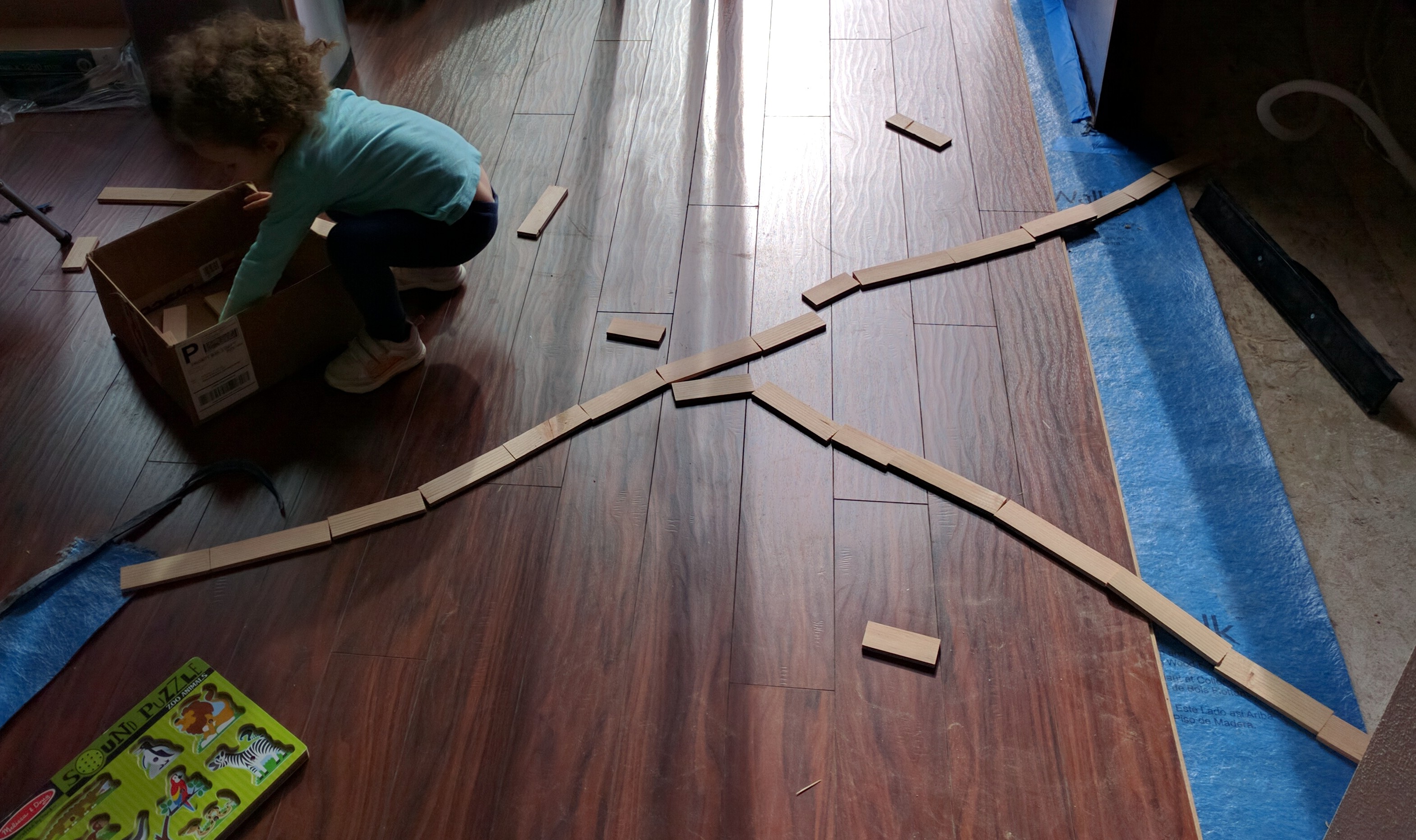 Zoey building her thing