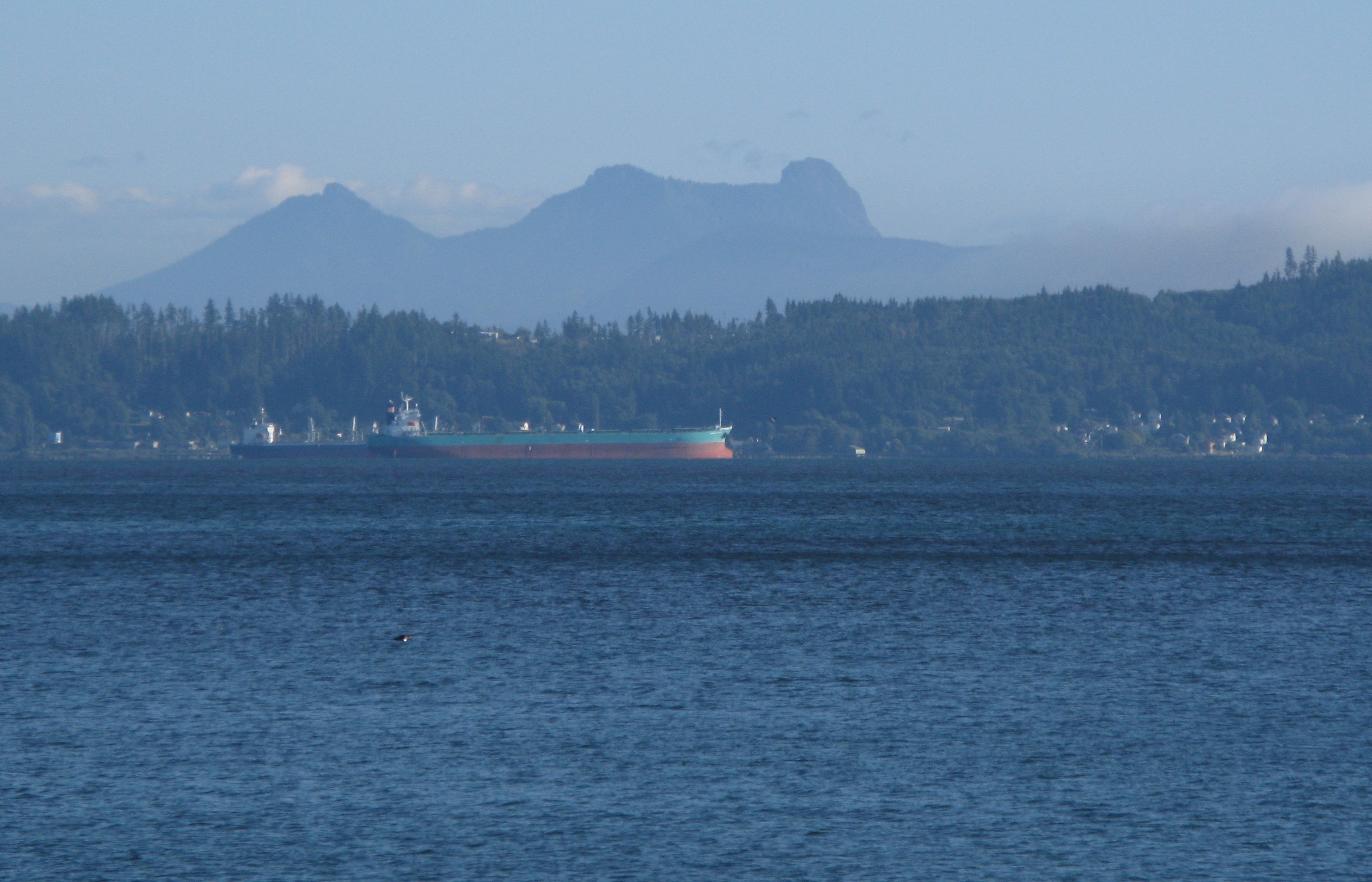 freighters and Saddle Mountain