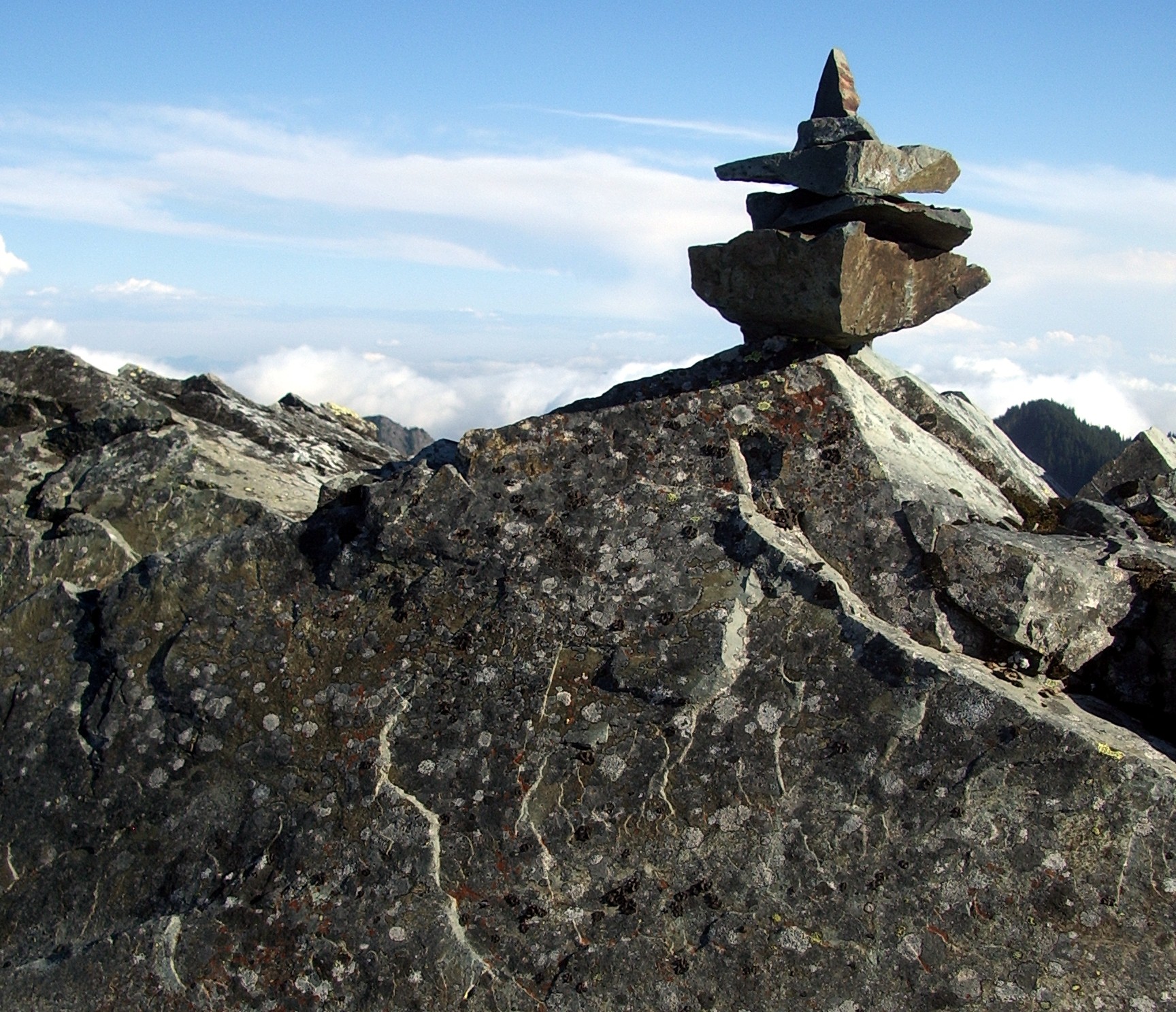 rocks on top of McClellan Butte
