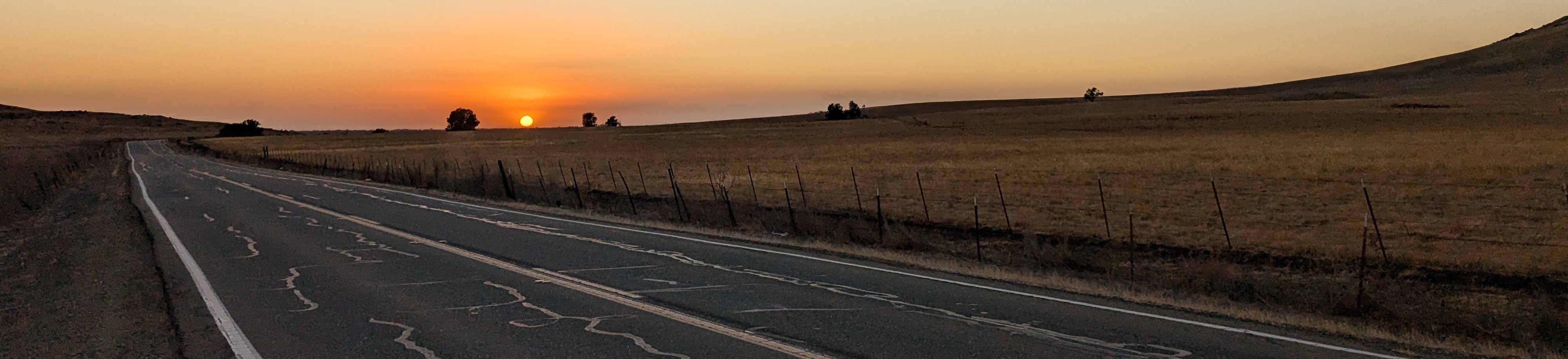 sunset on East Kings Canyon Road