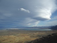 cloud over Mono Lake