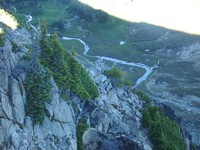 from a hill near sunrise