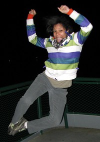 heather jumping on bremerton ferry