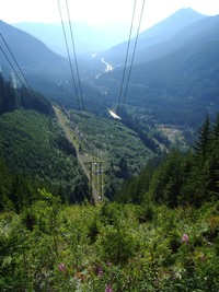 pct looking down at snoqualmie pass tunnel