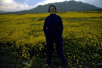 Angela in wildflowers east of Palmdale 1983