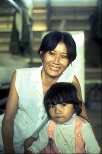 Mama San with daughter in barracks Tan Son Nhat Saigon 1970