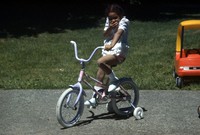 Summer on Miss Kitty suppressing a giggle