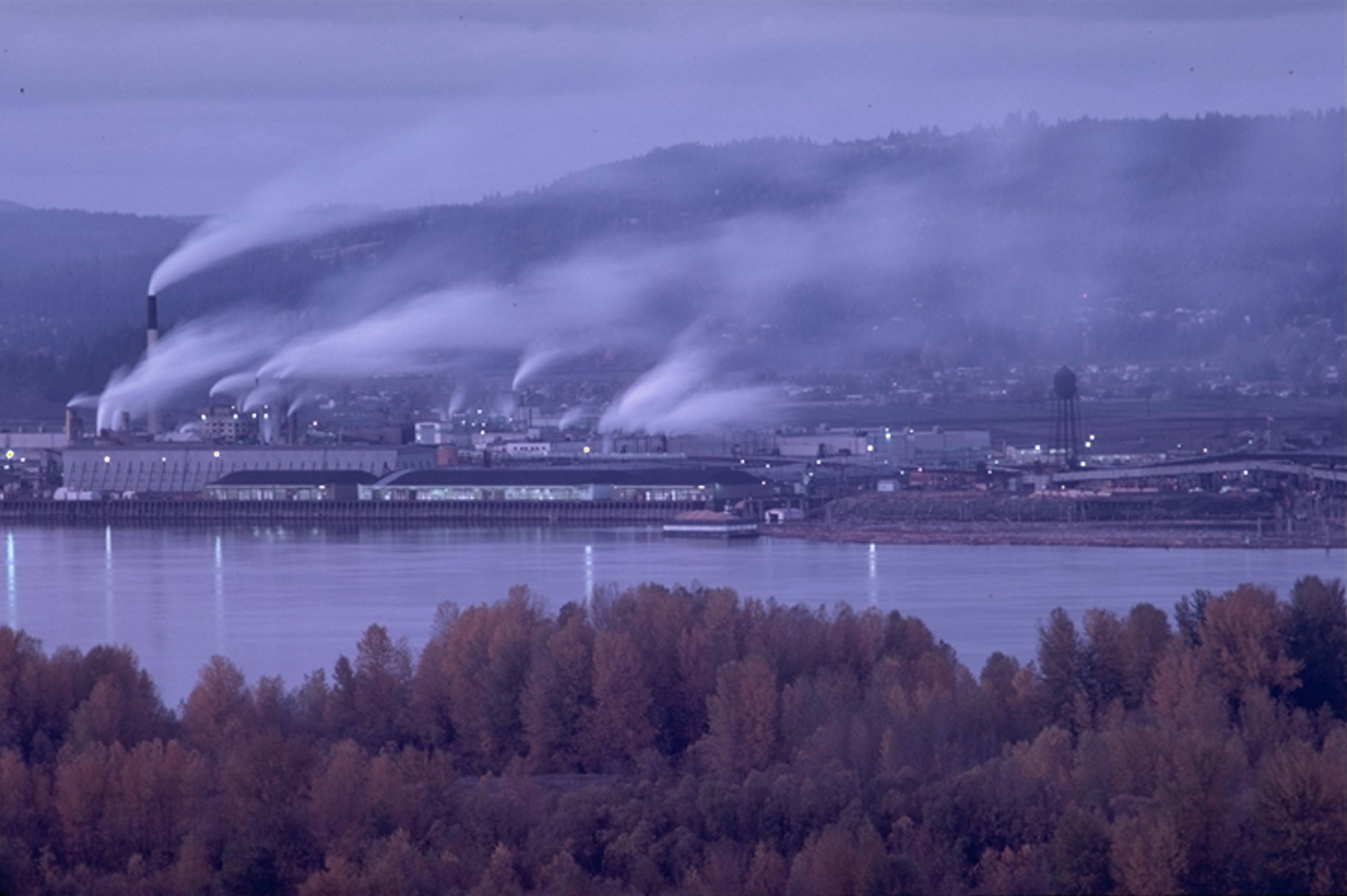 Longview mill from across the river 1971