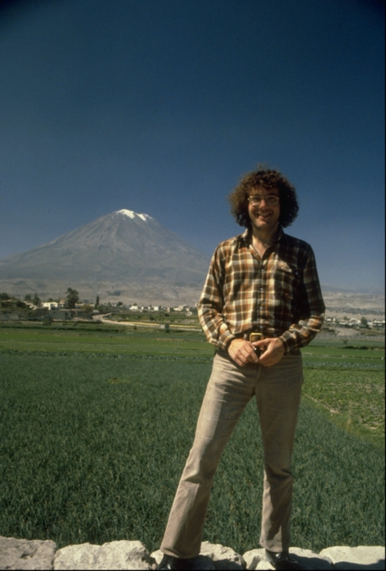 shaved Alex in front of Misti 1980