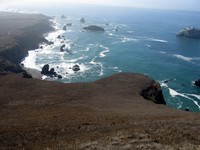 sonoma state beach from peaked hill