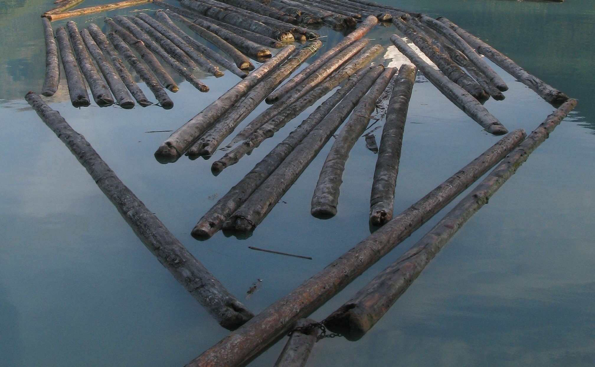Bella Coola log boom