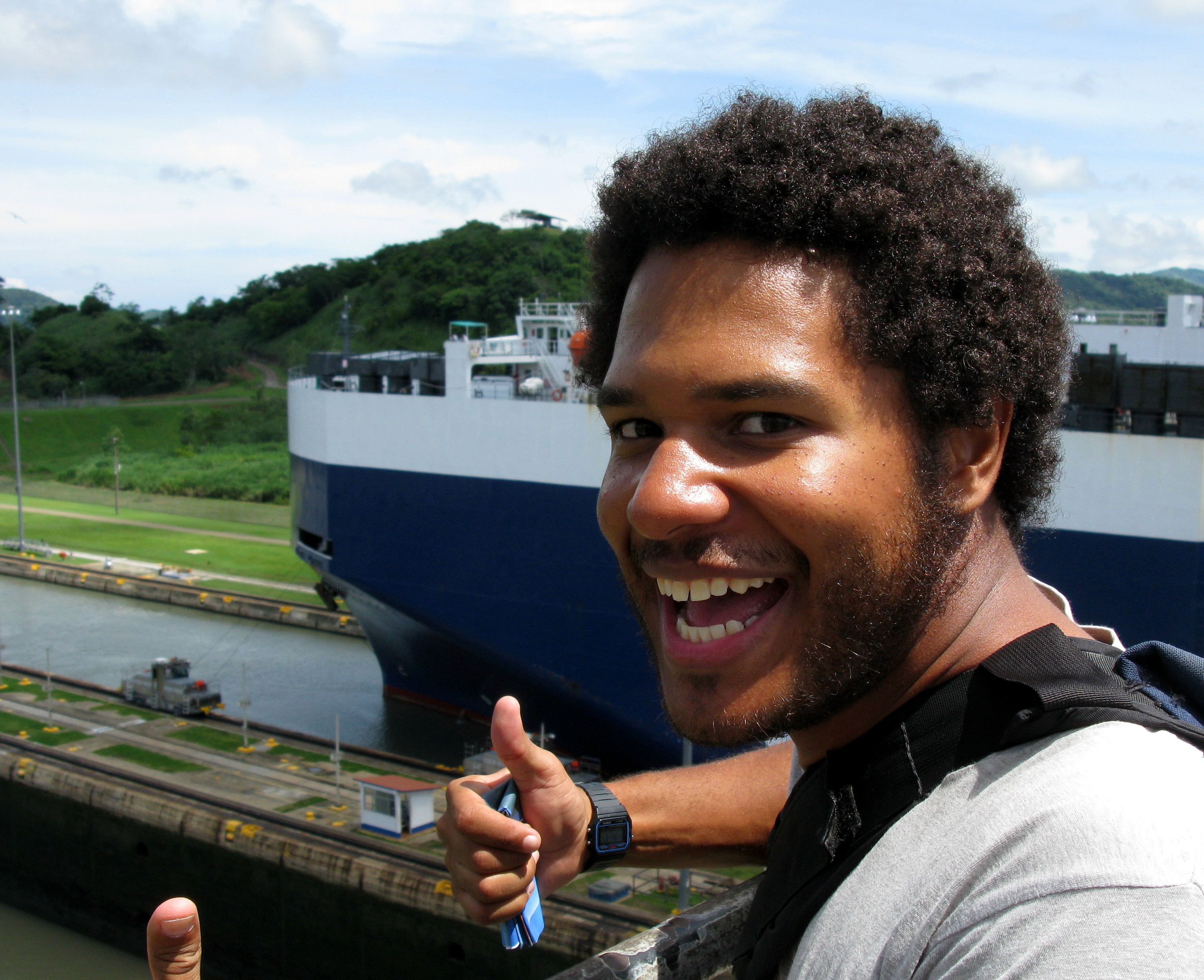 Scott at Miraflores Locks
