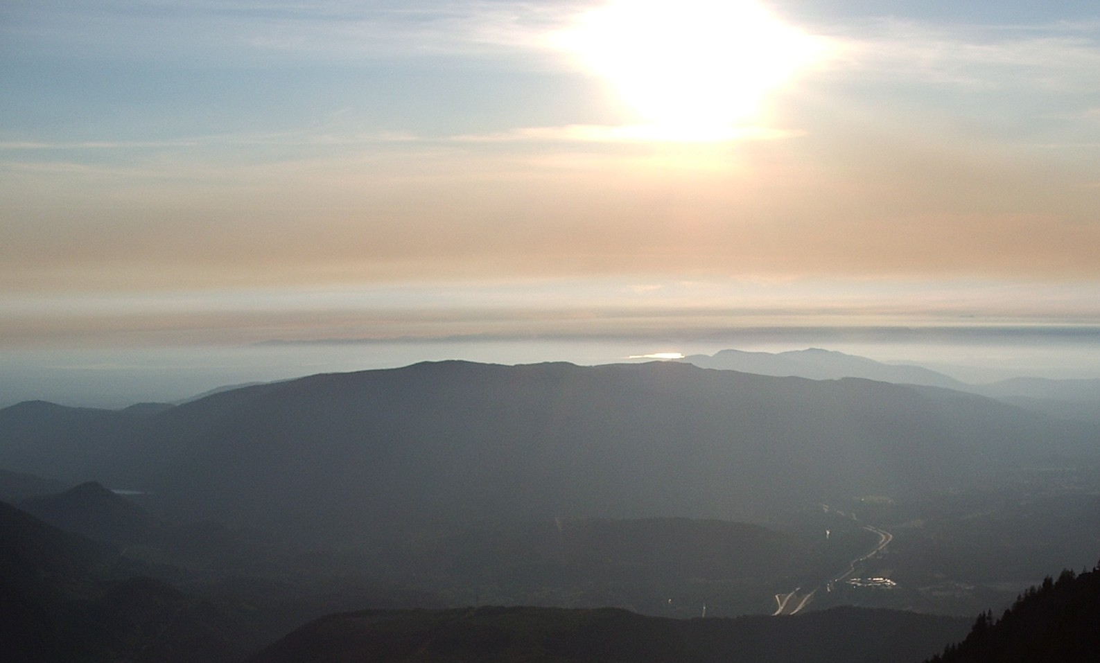 low sun from Dirty Harrys Peak