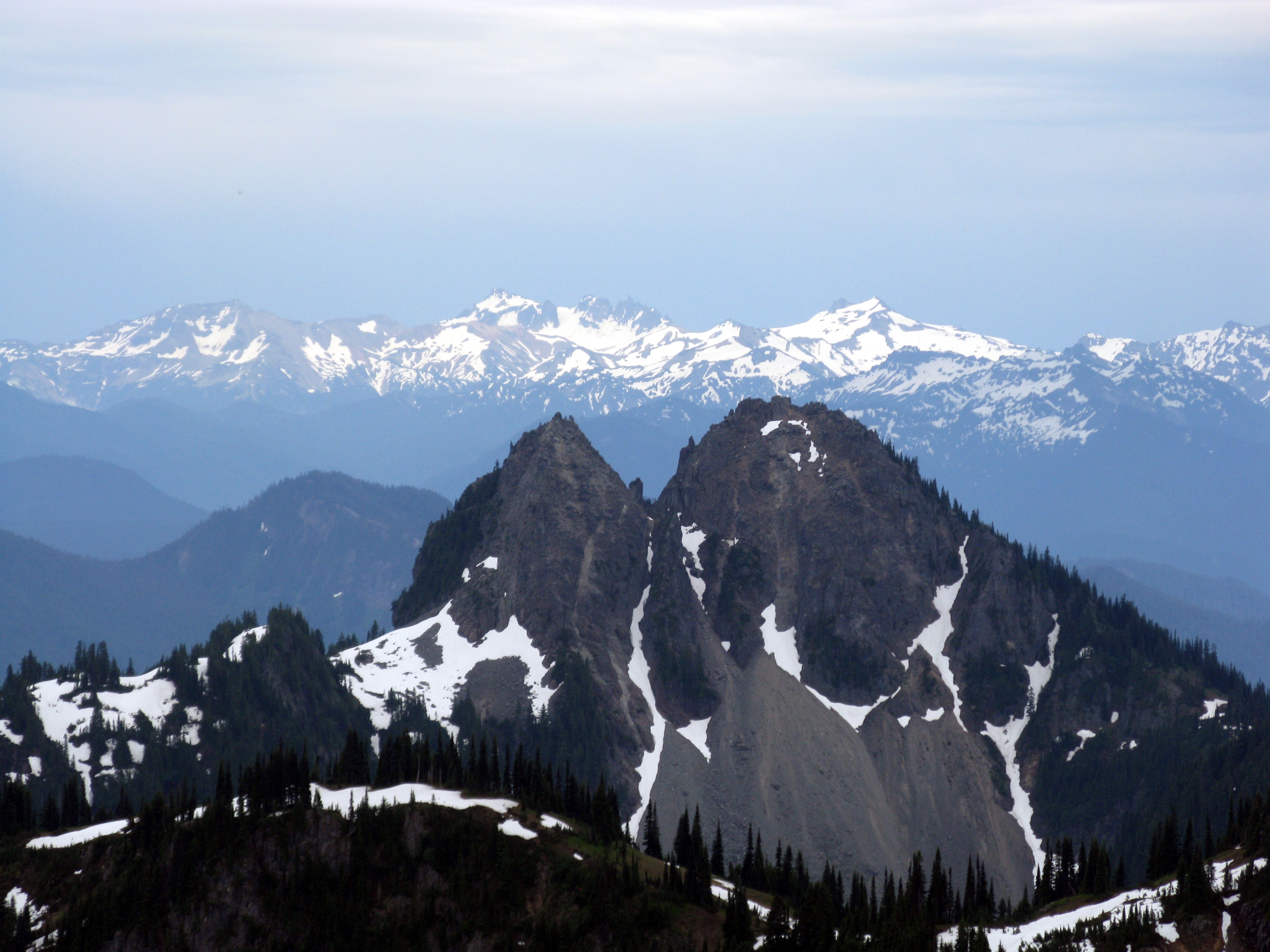 mountains behind Double Peak