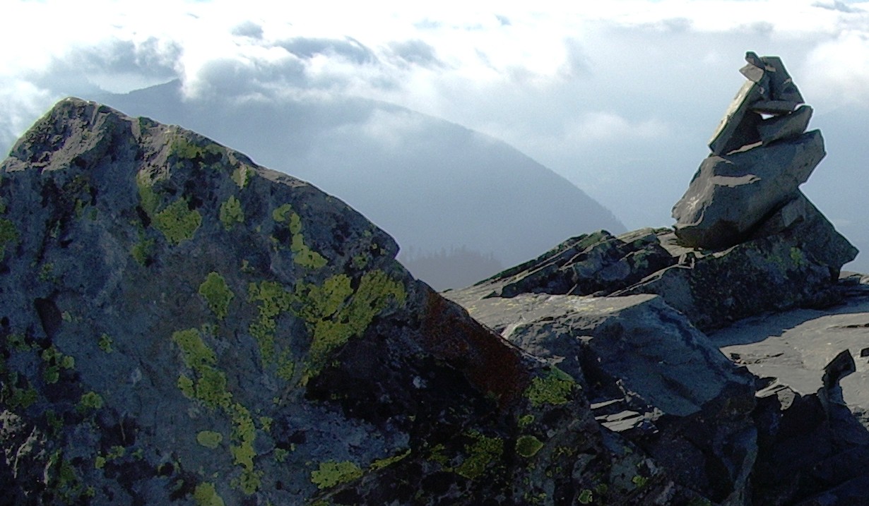 rocks on top of McClellan Butte